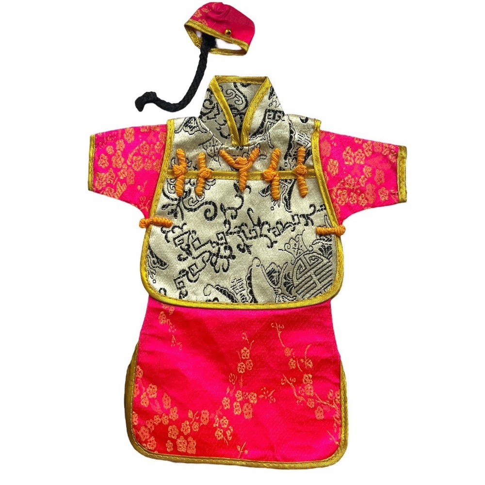 Oriental Design Kimono Coral & Gold Wine Bottle Cover Sleeve NEW
